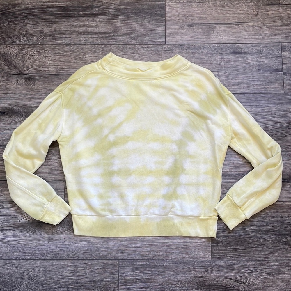 Anthropologie| Pilcro | Elayna Yellow Tie Dye Pullover Jumper Sweatshirt  Medium - Picture 2 of 11